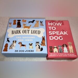 FUN dog lovers training cards includes how to speak dog and bark out loud jokes